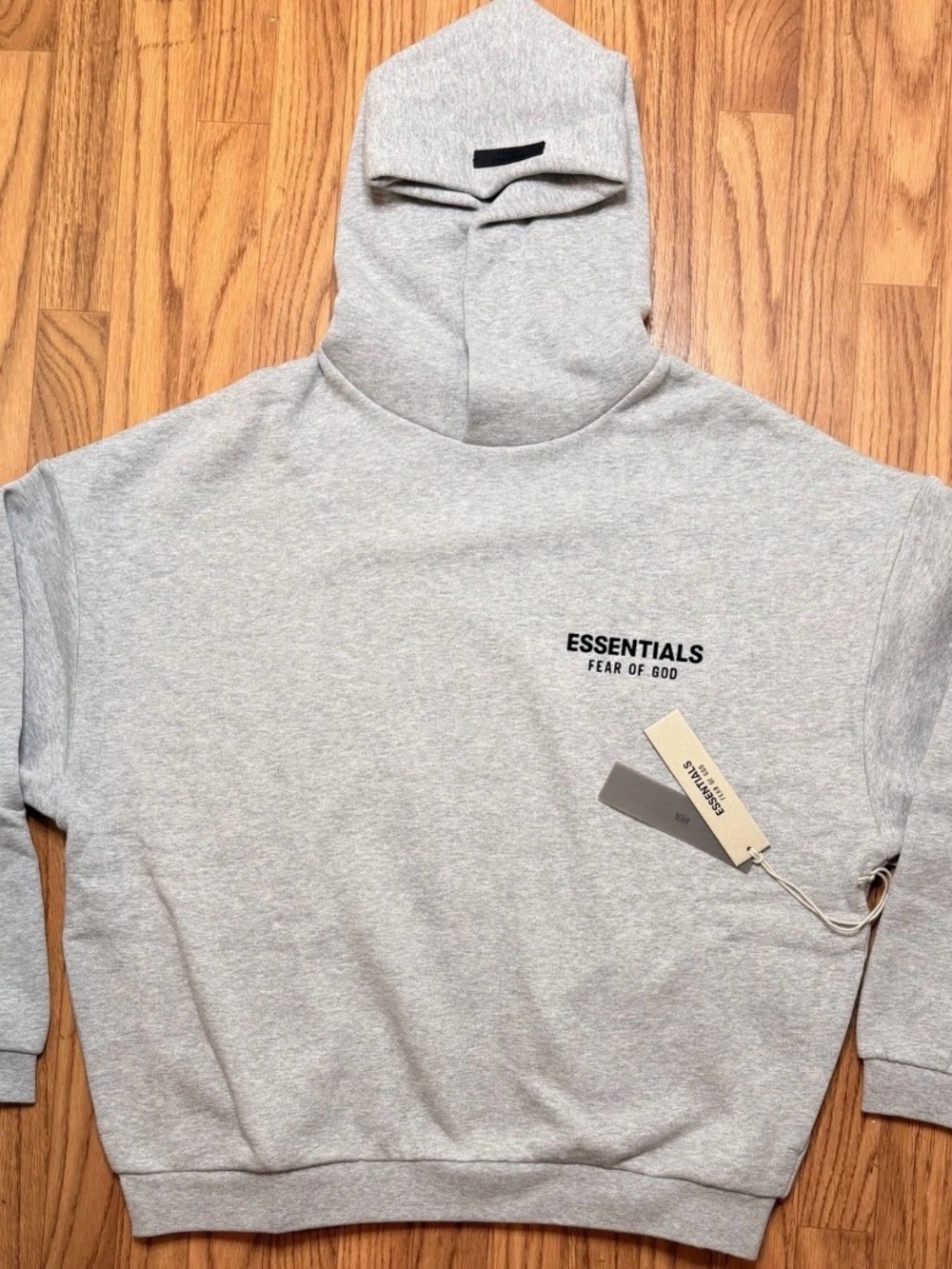 Essentials Fear Of God Light Heather Grey FW24 Hoodie - Size L
